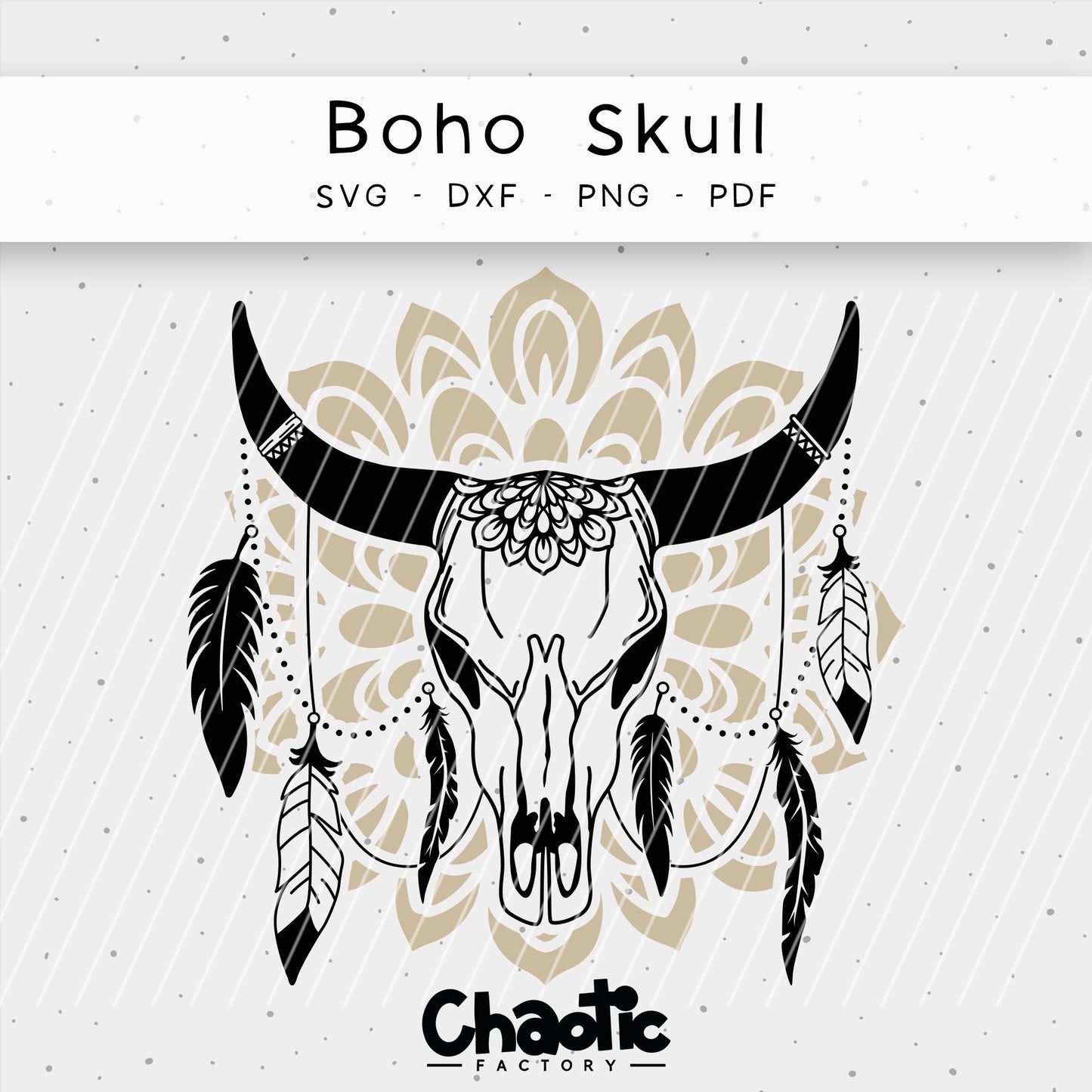 Plotterdatei Boho Skull