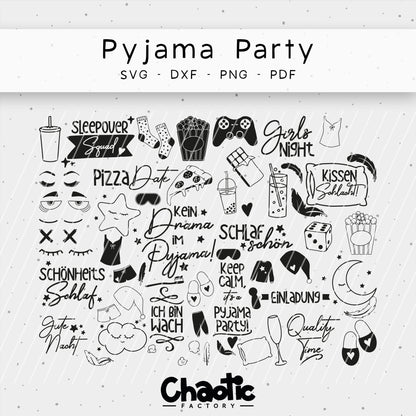 Plotterdatei Pyjama Party