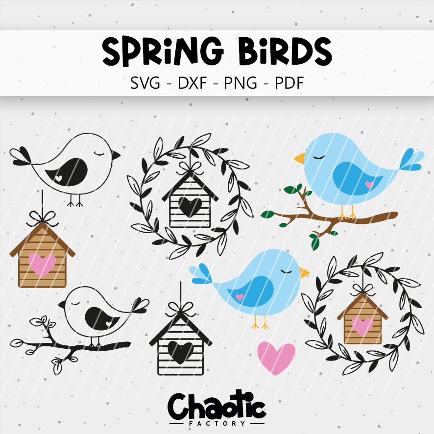 Plotterdatei Spring Birds