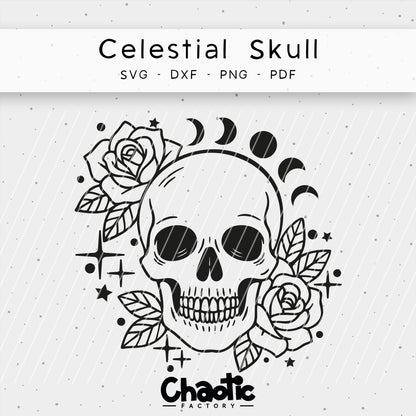 Plotterdatei Celestial Skull