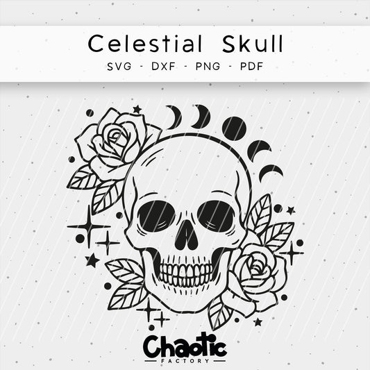 Plotterdatei Celestial Skull