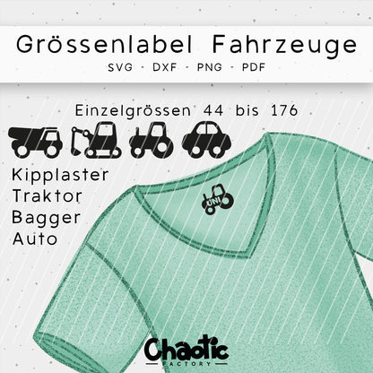 Plotterdatei Größenlabel Fahrzeuge