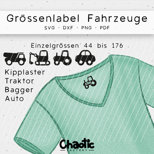 Plotterdatei Größenlabel Fahrzeuge