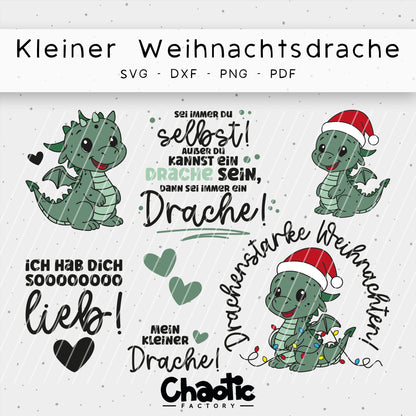 Plotterdatei Kleiner Weihnachtsdrache
