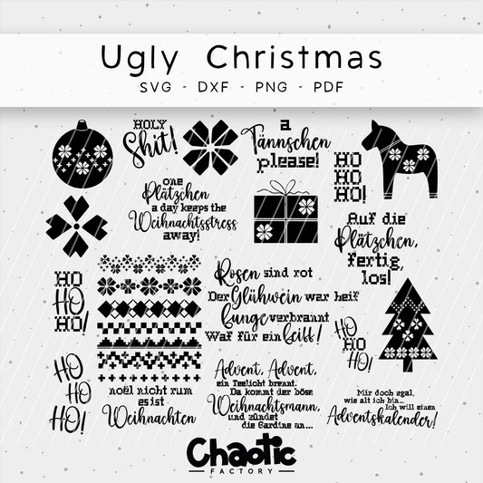 Plotterdatei Ugly Christmas