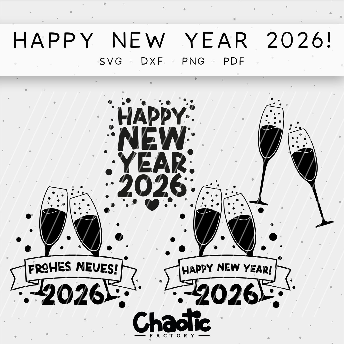 Plotterdatei Happy New Year 2026!
