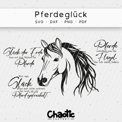 Plotterdatei Pferdeglück