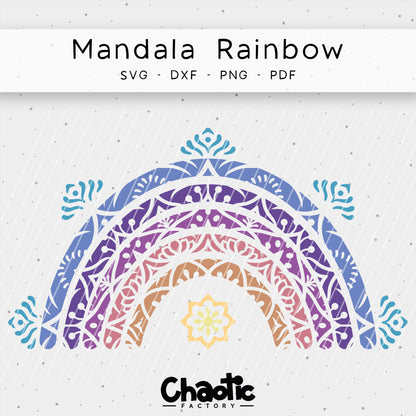 Plotterdatei Mandala Rainbow