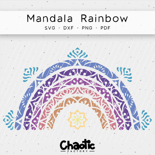 Plotterdatei Mandala Rainbow