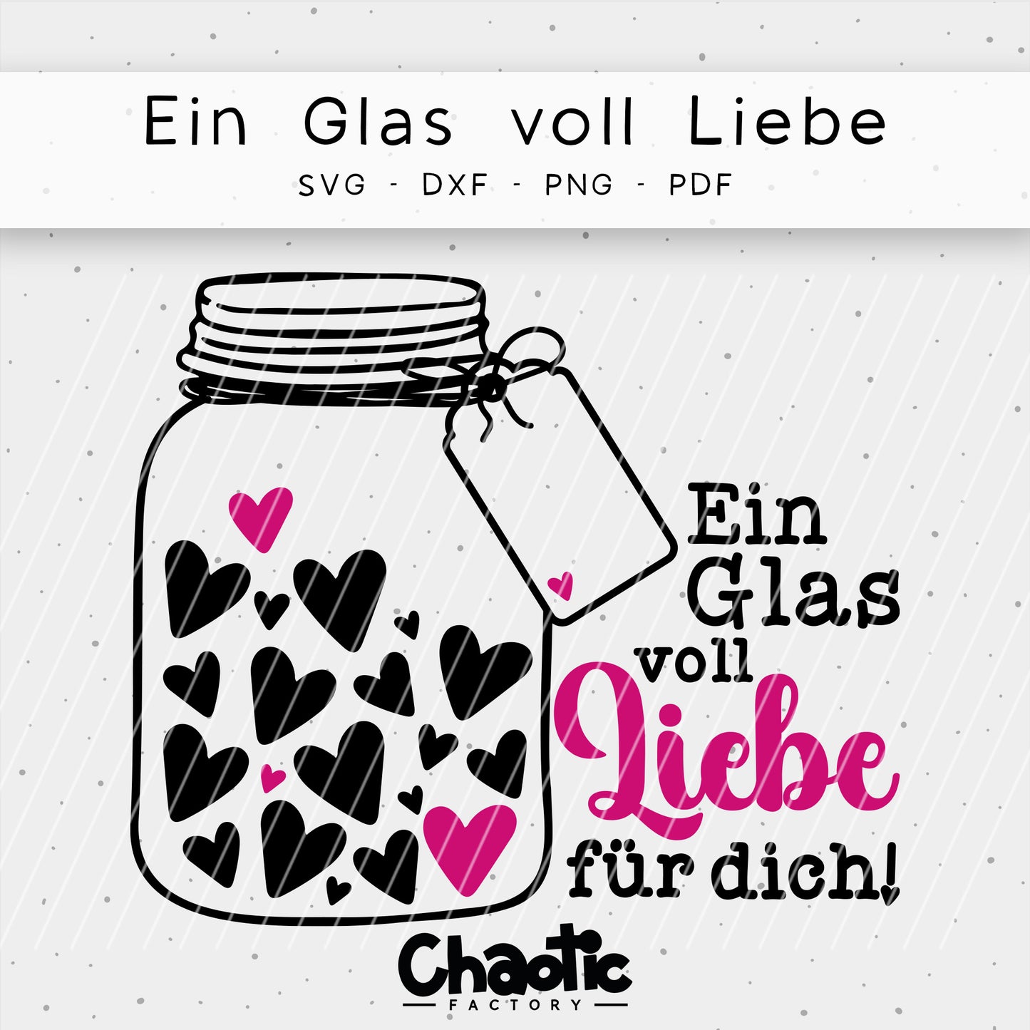 Plotterdatei Ein Glas Voll Liebe