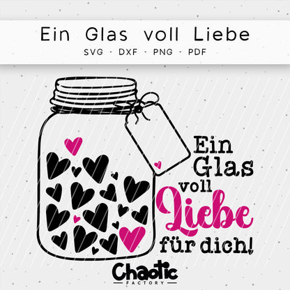 Plotterdatei Ein Glas Voll Liebe