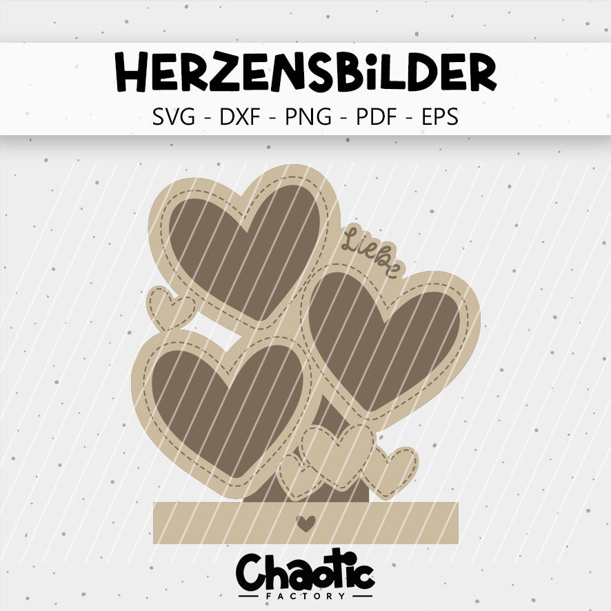 Lasercut Herzensbilder