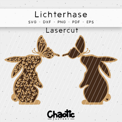 Lasercut Lichterhase