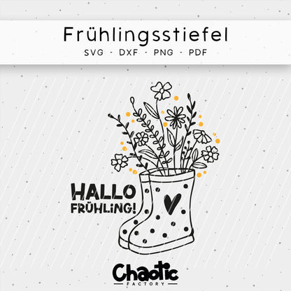 Plotterdatei Frühlingsstiefel