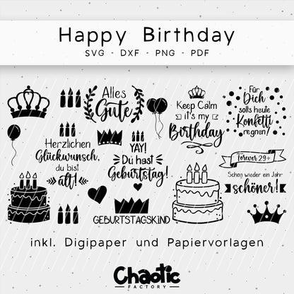 Plotterdatei Happy Birthday