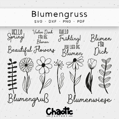 Plotterdatei Blumengruss