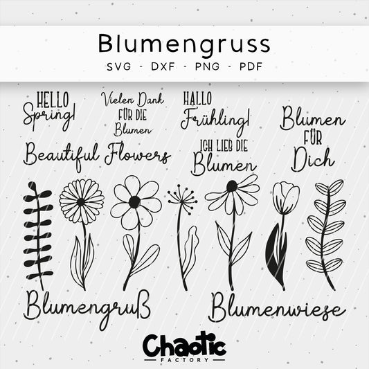 Plotterdatei Blumengruss