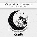 Plotterdatei Crystal Mushrooms