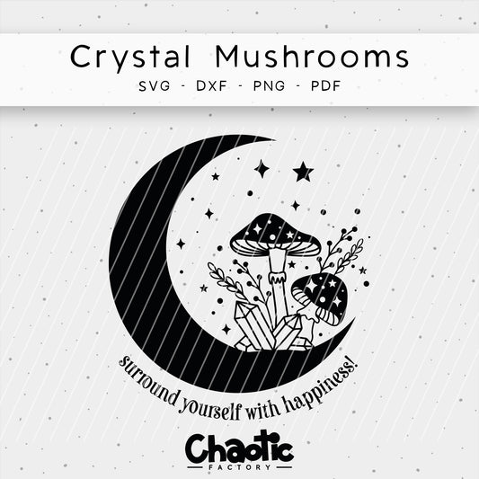Plotterdatei Crystal Mushrooms