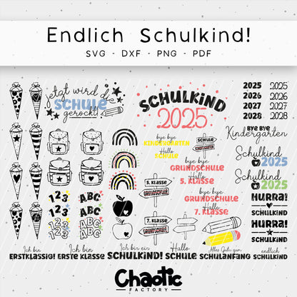 Plotterdatei Endlich Schulkind!