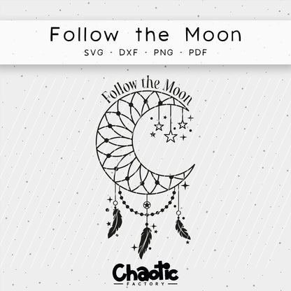 Plotterdatei Follow The Moon