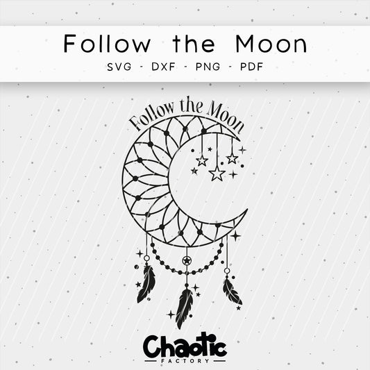 Plotterdatei Follow The Moon