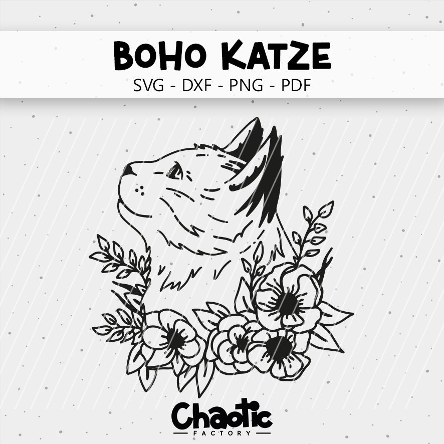Plotterdatei Boho Katze