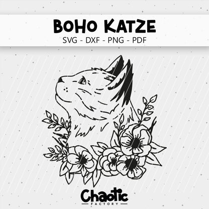 Plotterdatei Boho Katze