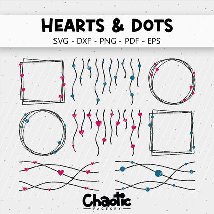 Plotterdatei Hearts & Dots