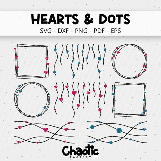 Plotterdatei Hearts & Dots