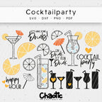Plotterdatei Cocktailparty