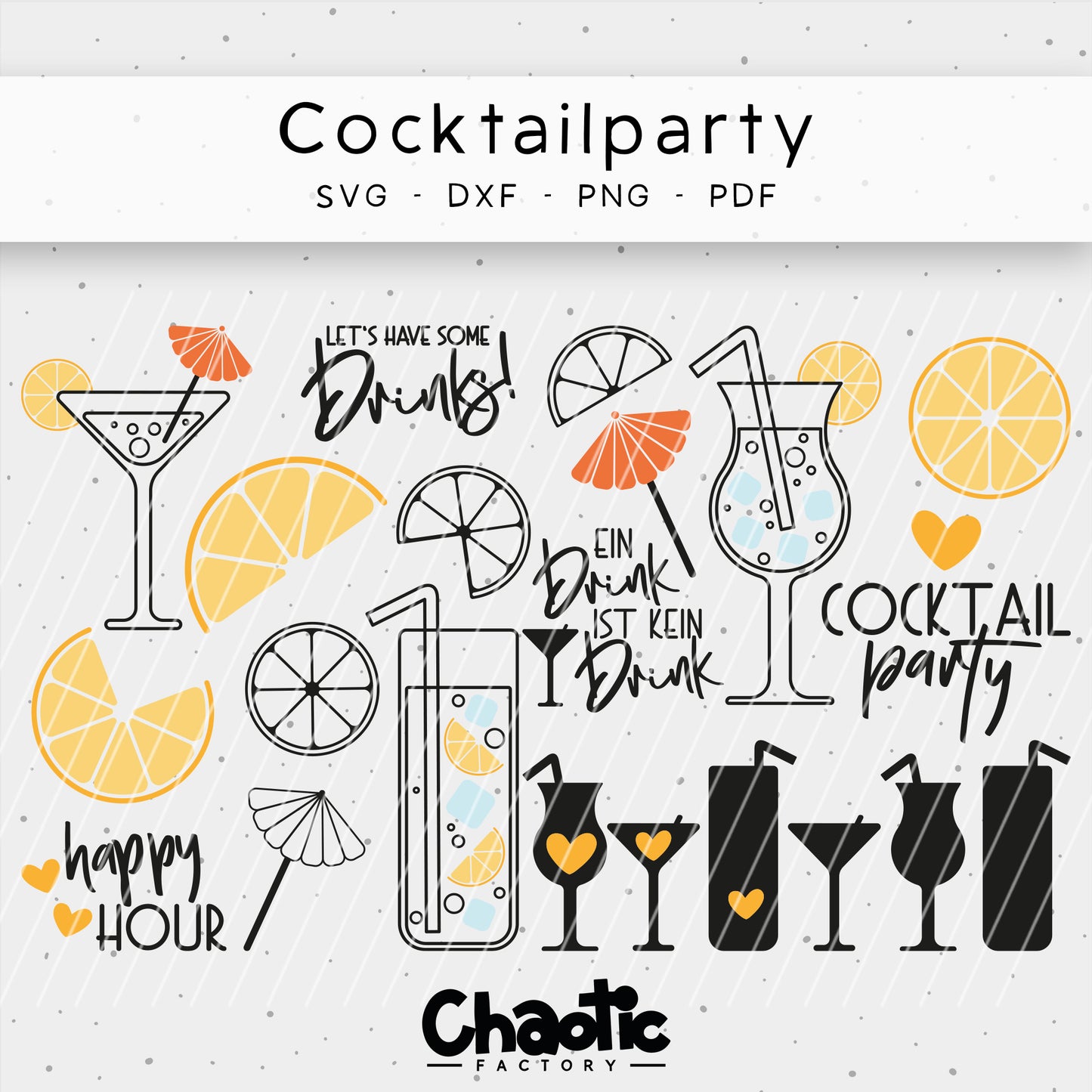 Plotterdatei Cocktailparty