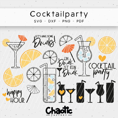 Plotterdatei Cocktailparty