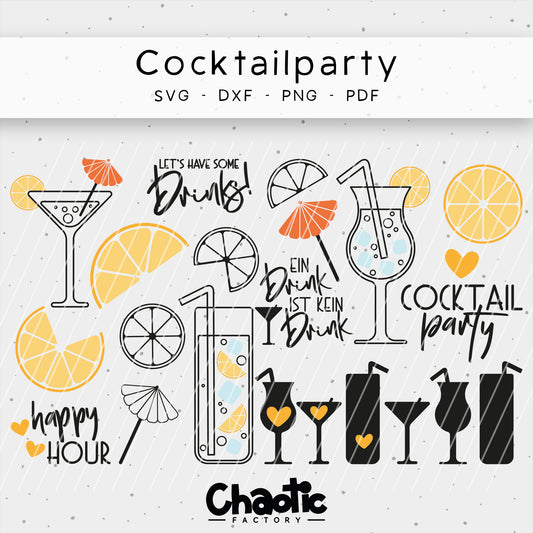 Plotterdatei Cocktailparty