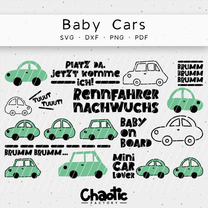 Plotterdatei Baby Cars