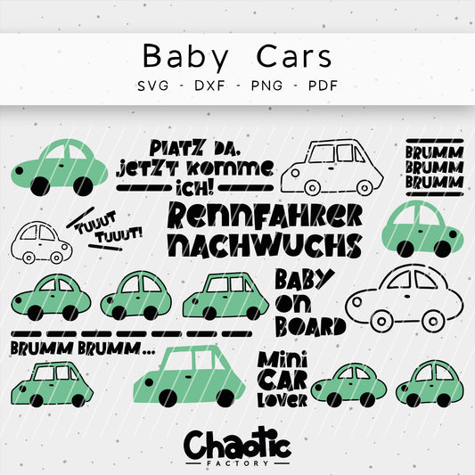 Plotterdatei Baby Cars