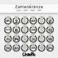 Plotterdatei Zahlenkränze