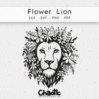 Plotterdatei Flower Lion