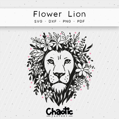 Plotterdatei Flower Lion