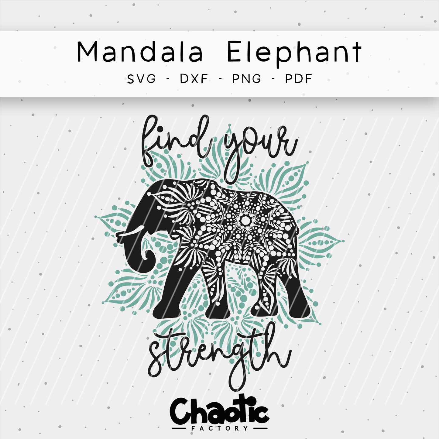 Plotterdatei Mandala Elephant