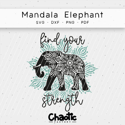 Plotterdatei Mandala Elephant
