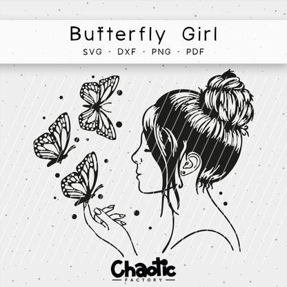 Plotterdatei Butterfly Girl