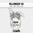 Plotterdatei Blumen-Ei