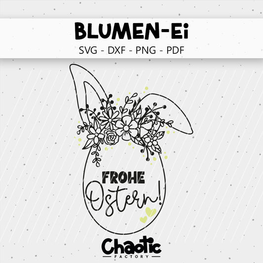 Plotterdatei Blumen-Ei