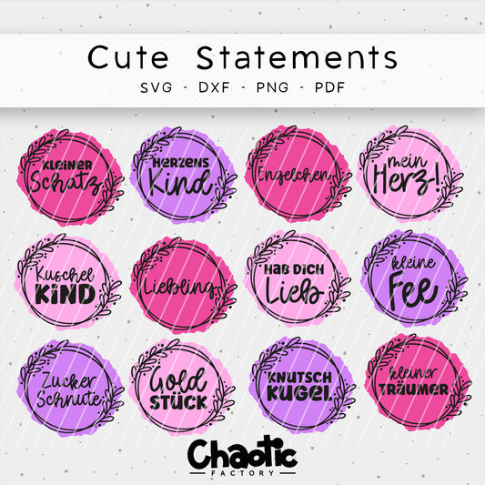 Plotterdatei Cute Statements