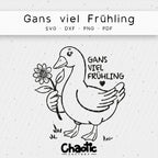 Plotterdatei Gans viel Frühling