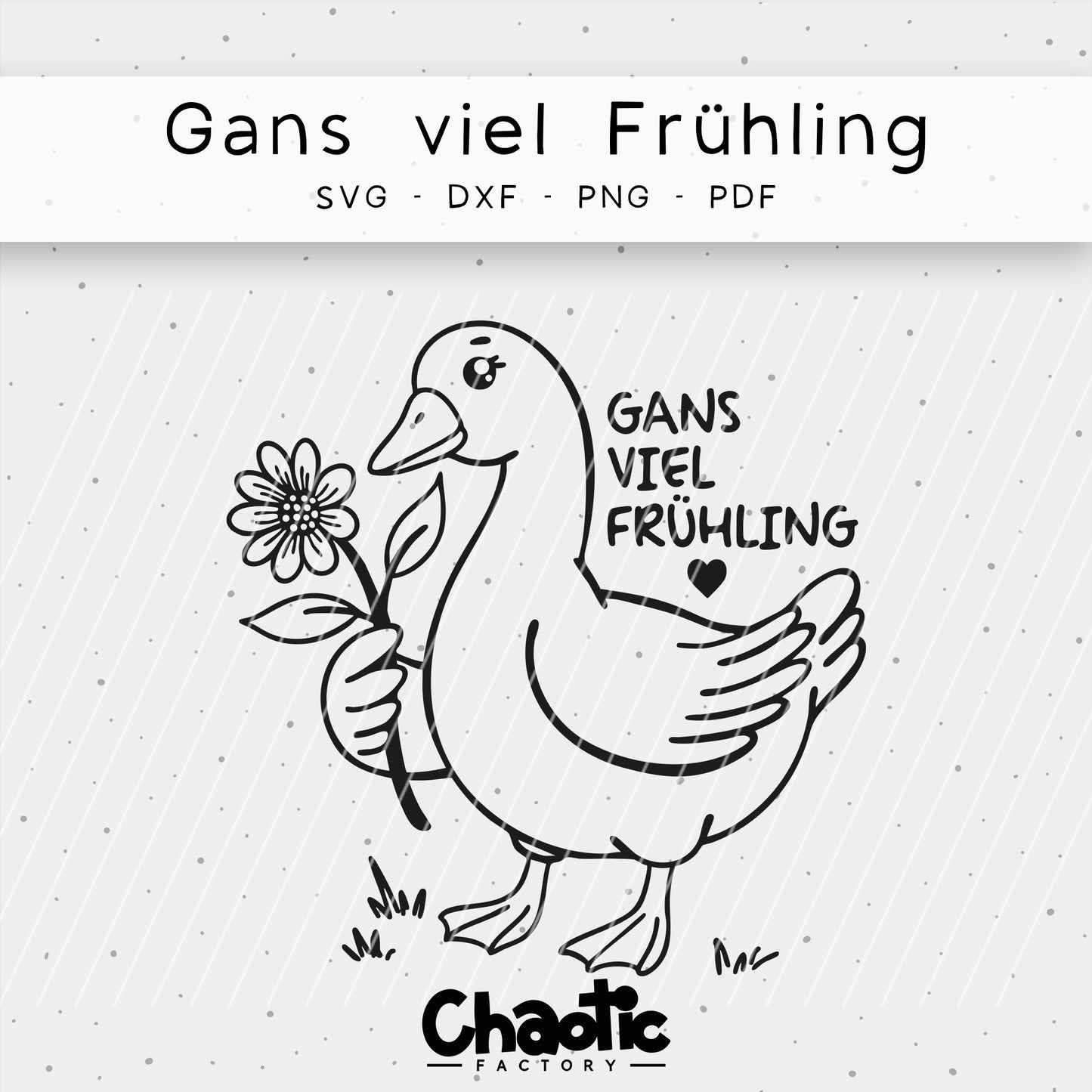 Plotterdatei Gans viel Frühling
