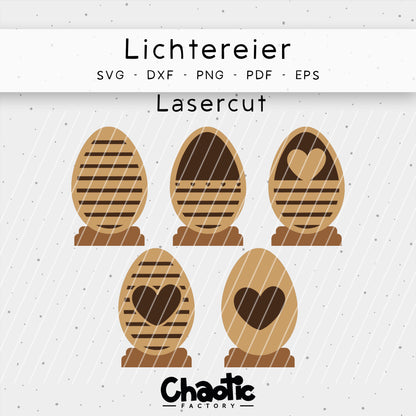 Lasercut Lichtereier