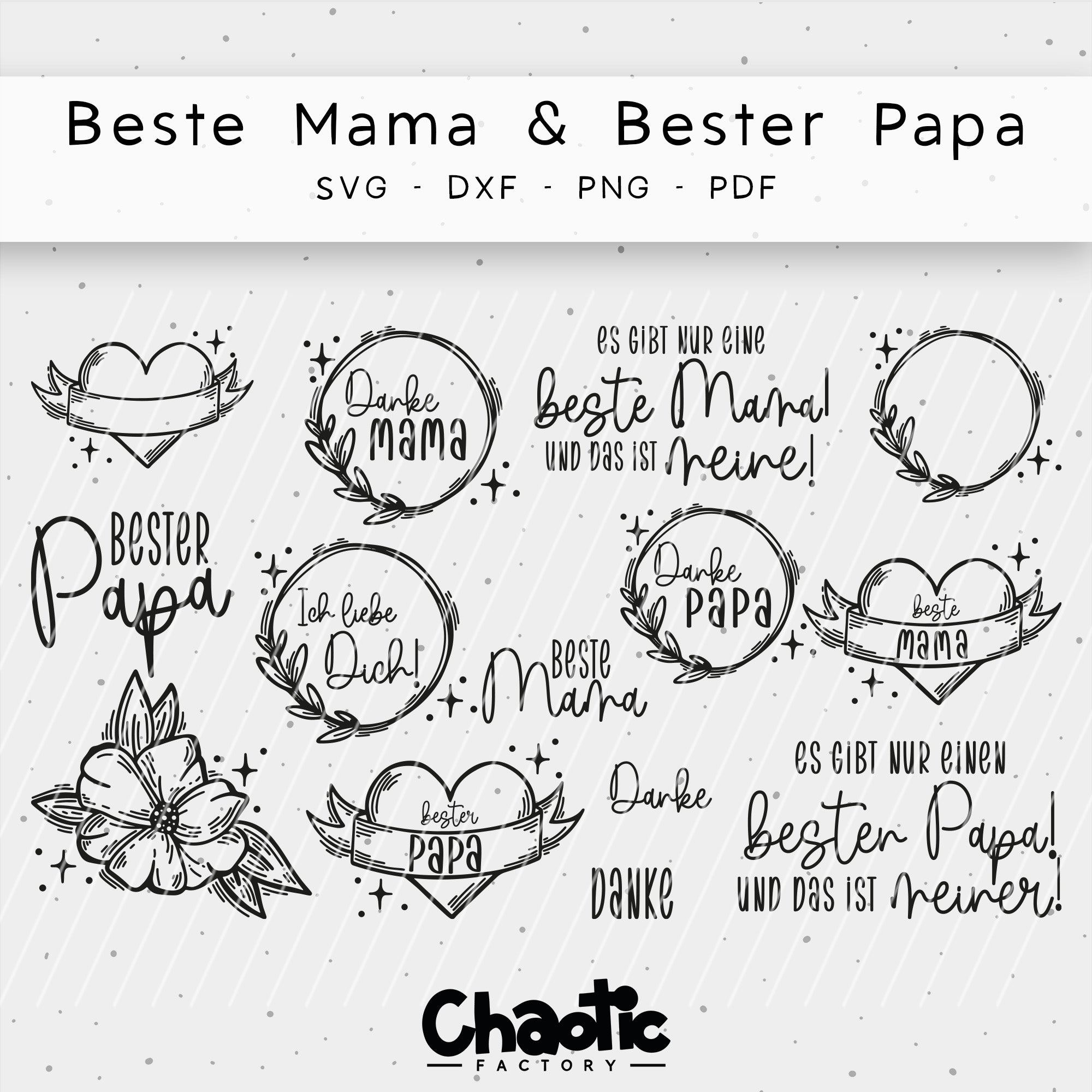 Plotterdatei Beste Mama & Bester Papa