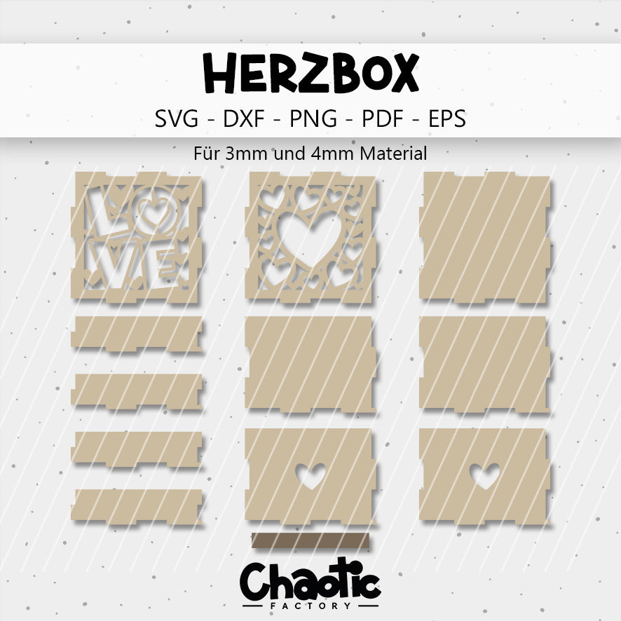 Lasercut Herzbox